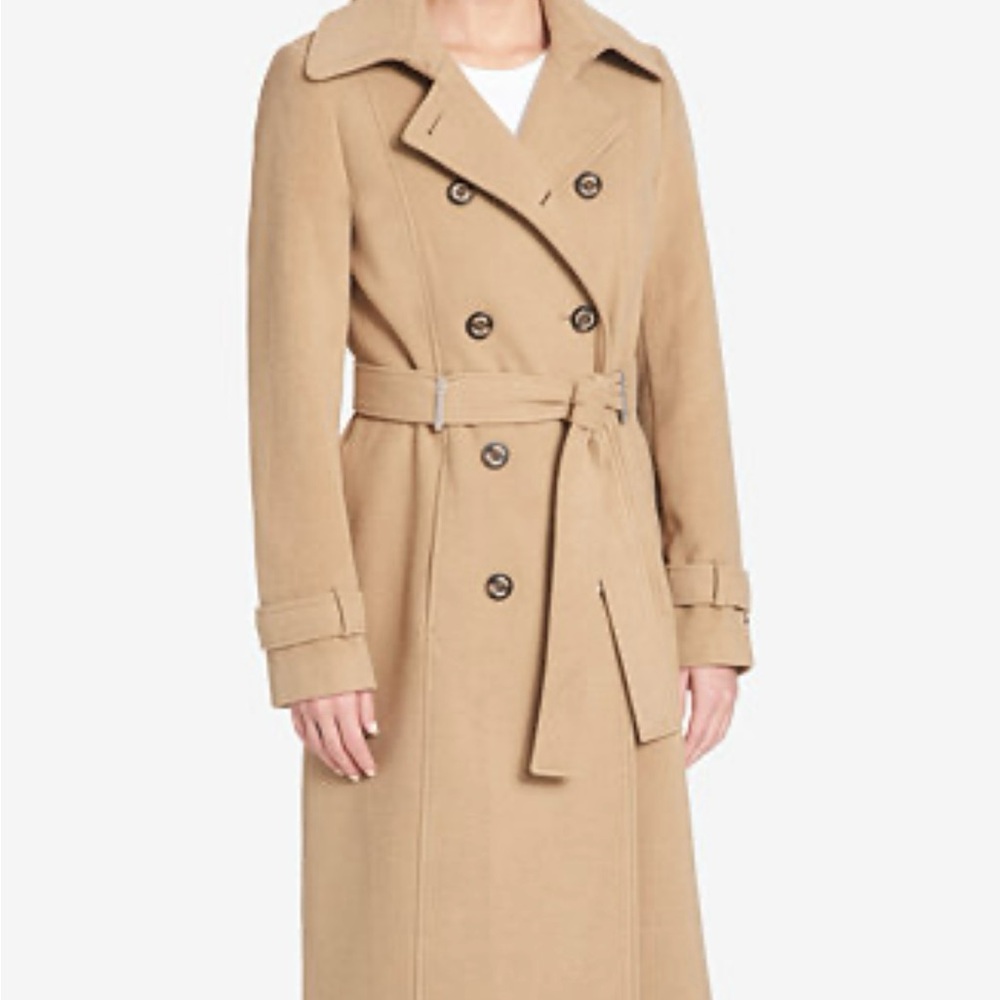 Calvin Klein women’s black wool dress coat. - Picture 2 of 8